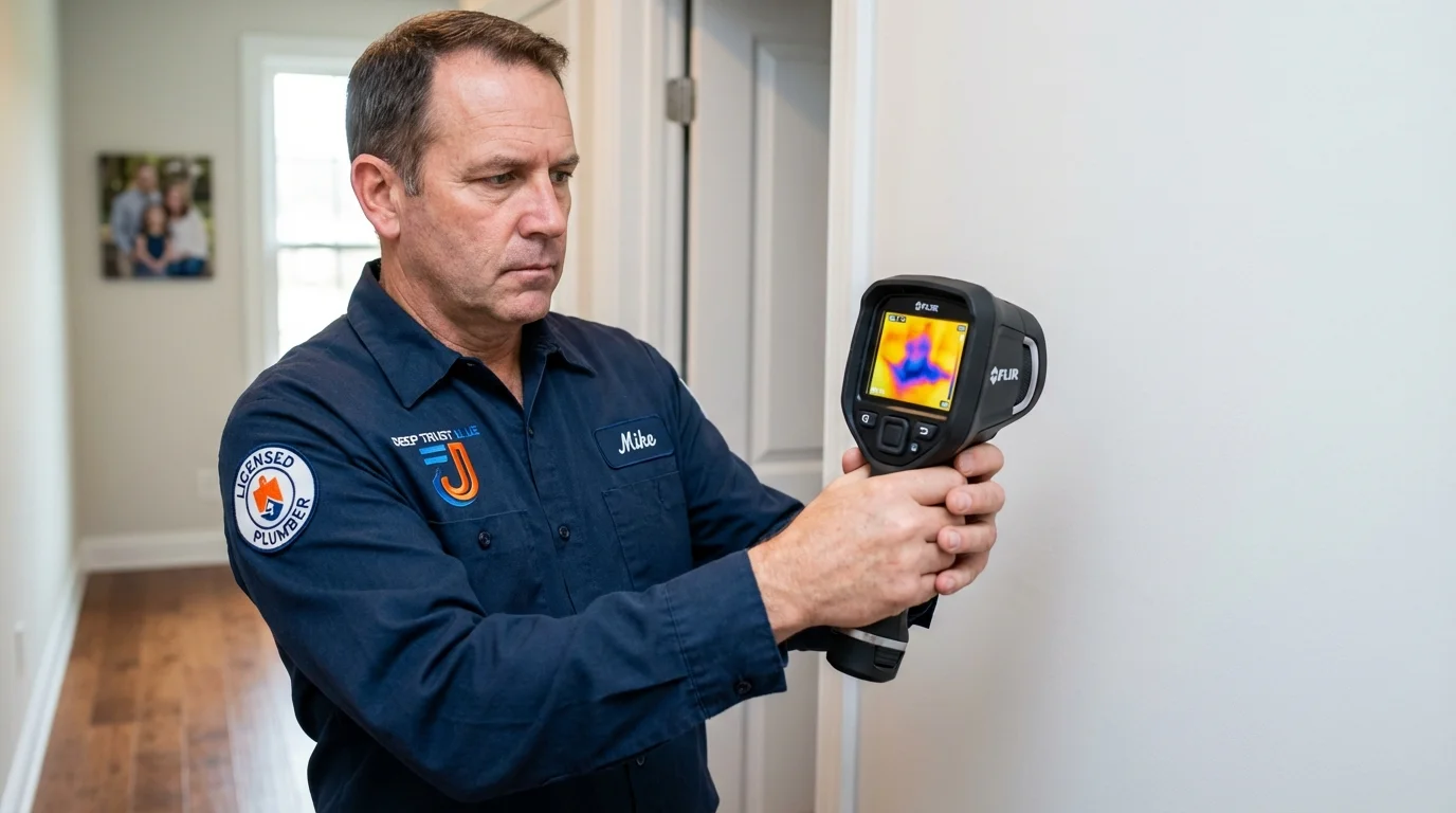 Thermal imaging leak detection by Johns Plumbing LLC in Solana Beach